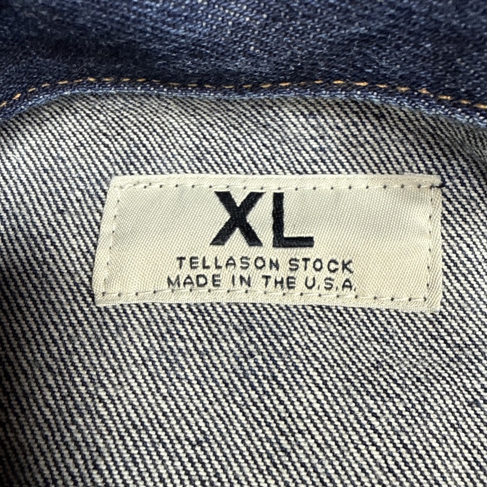 Tellason Stock Denim Jacket Men XL Blue USA Cone Mills 14 Ounce - Picture 4 of 11